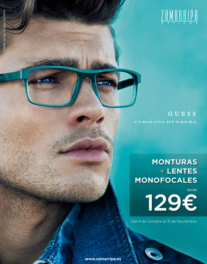 Imagen promoción lentes monofocales y montura 129 euros Optica Zamarripa