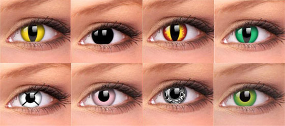 ejemplos lentillas fantasia sobre ojos