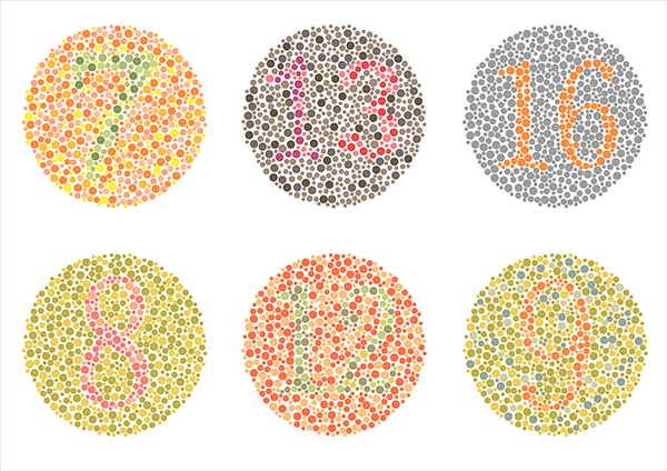 Imagen de circulos con colores donde diferenciar numeros.