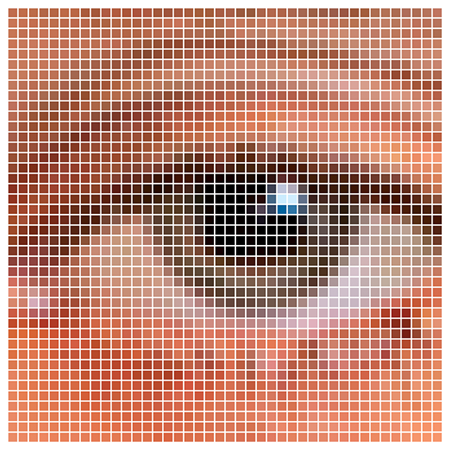imagen de ojo pixel