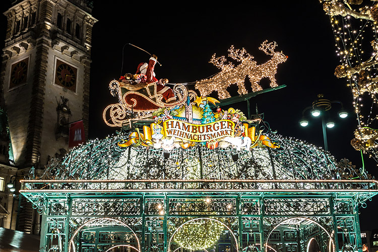 Luces navideñas de Papá Noel