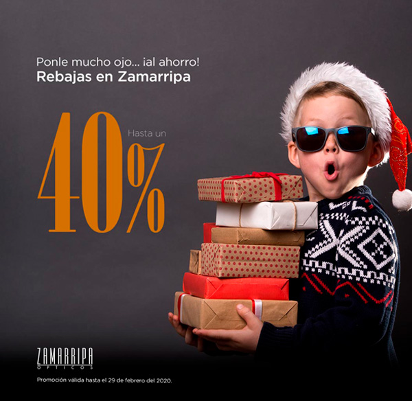 Rebajas de enero en Zamarripa Ópticos. Hasta un 40% de descuento