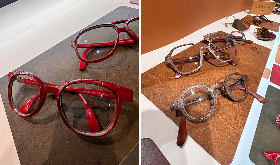 Diferentes modelos de gafas de piel y madera